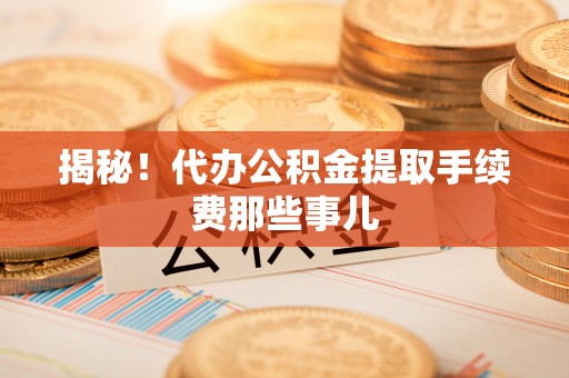 石柱揭秘！代办公积金提取手续费那些事儿